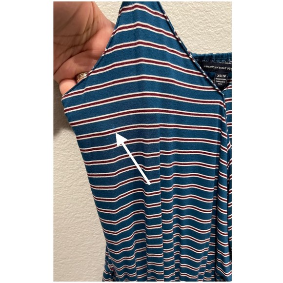 AMERICAN EAGLE OUTFITTERS Striped Spaghetti Straps Romper - Picture 4 of 4